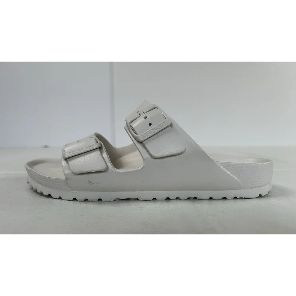 Birkenstock Arizona Essentials EVA Two-Strap Sandals Ivory Men's 10 Ladies 8
